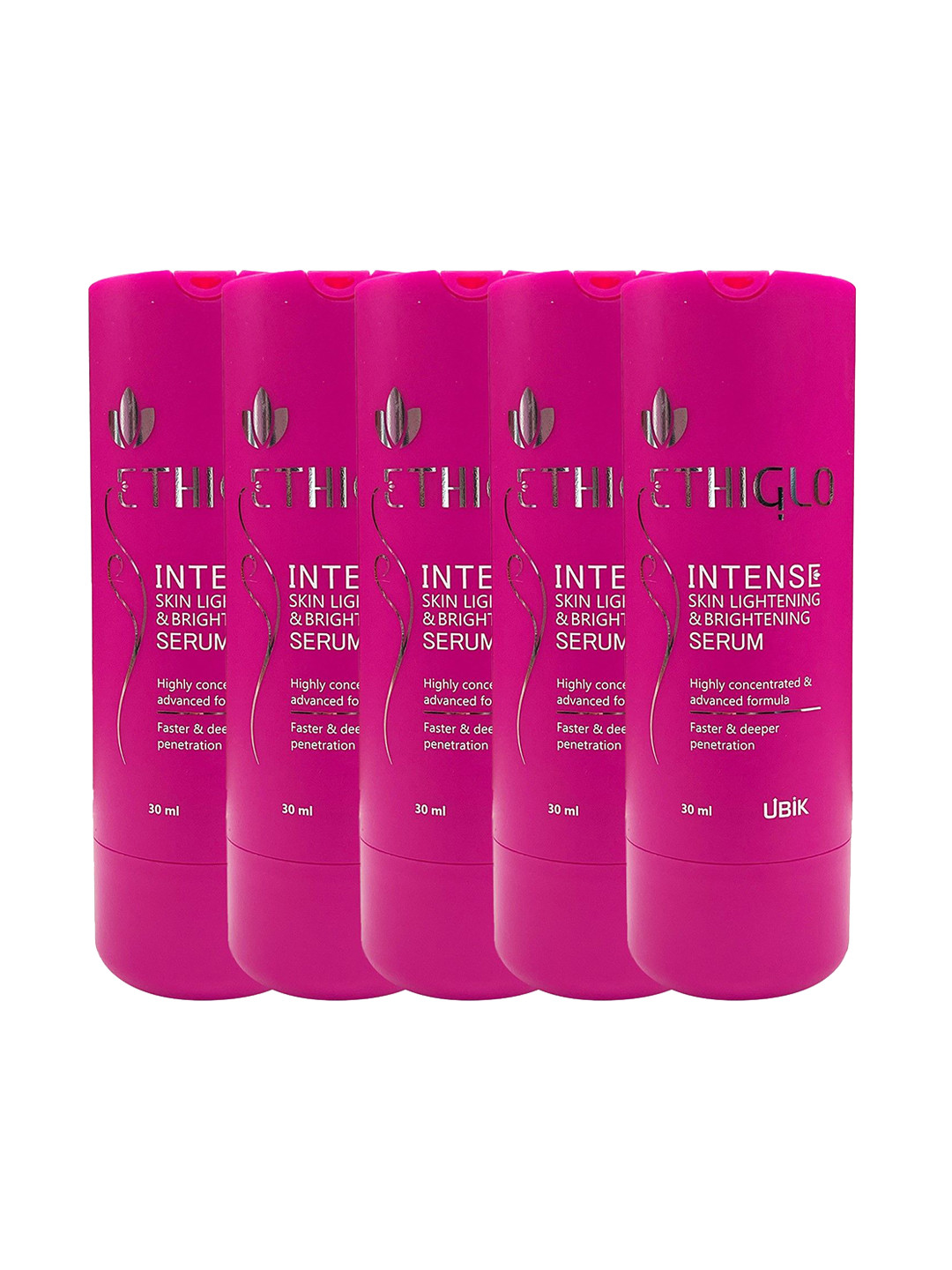 ETHIGLO Set of 5 Intense Skin Lightening & Brightening Serum - 30 ml each