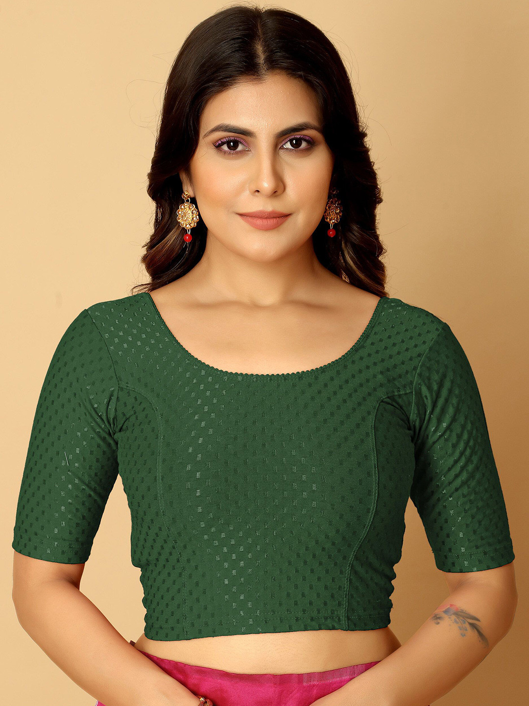 Jaanvi Woven Design Saree Blouse
