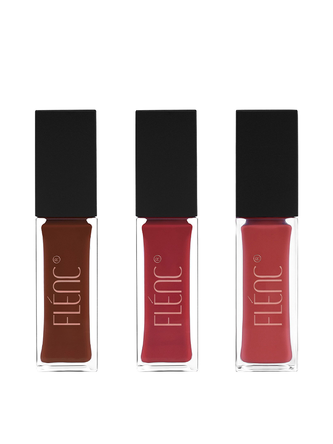 FLENC 3Pc Ritzy Glossy Liquid Lipstick- 10ml Each-Rome- Montreal- Washington
