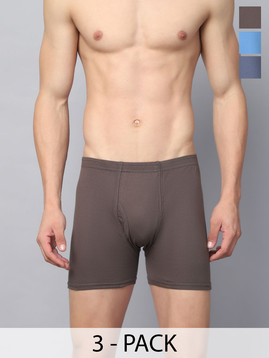 MACK JONNEY Men Pack Of 3 Assorted Cotton Trunk VAN-JONNEY__BLUE__E__03-MULTICOLOR-3