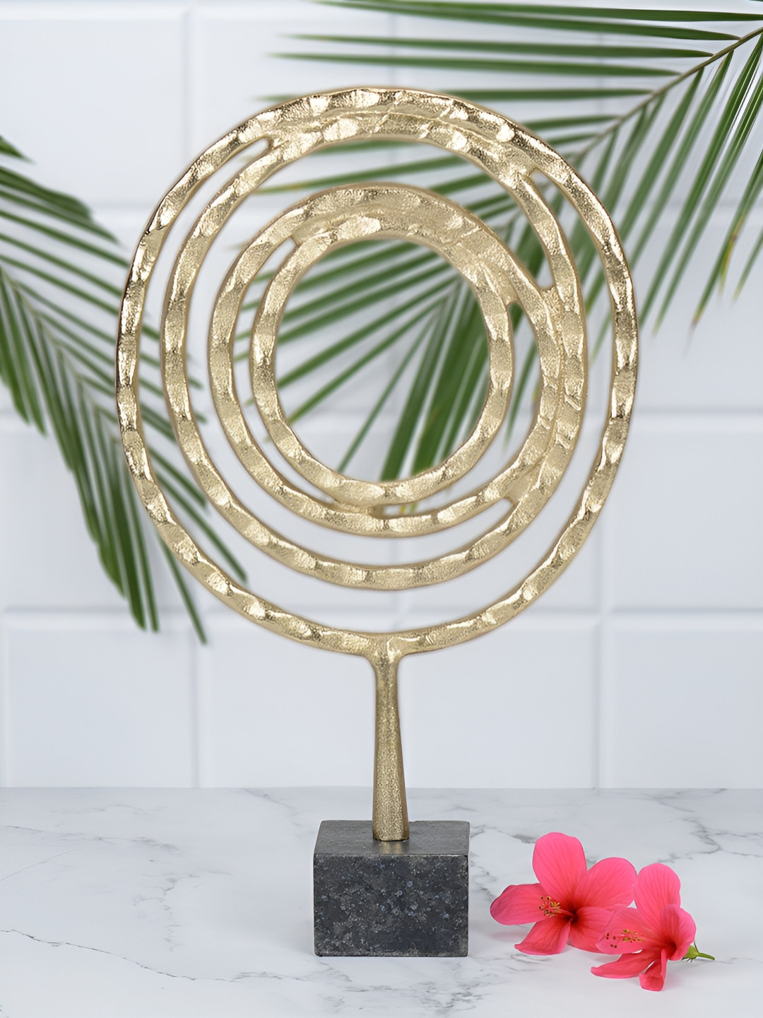 Maison Modern Alchemy Gold Metal Metallic Living Room Large Showpiece - 16.9 Inches