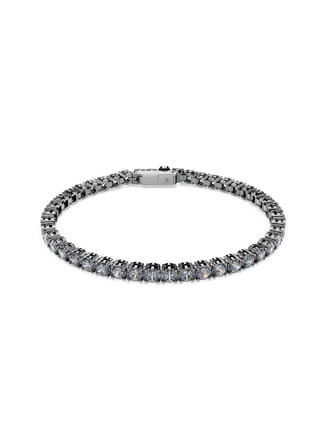 SWAROVSKI Matrix Tennis Crystals Rhodium-Plated Wraparound Bracelet