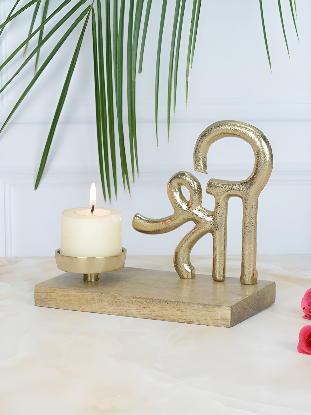 Maison Modern Gold-Toned Shree Festive Candle Holder