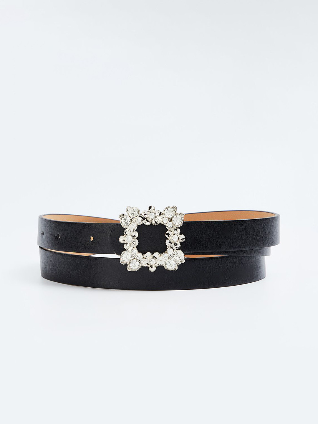 Ginger by Lifestyle Women Embellished PU Push Pin Belt