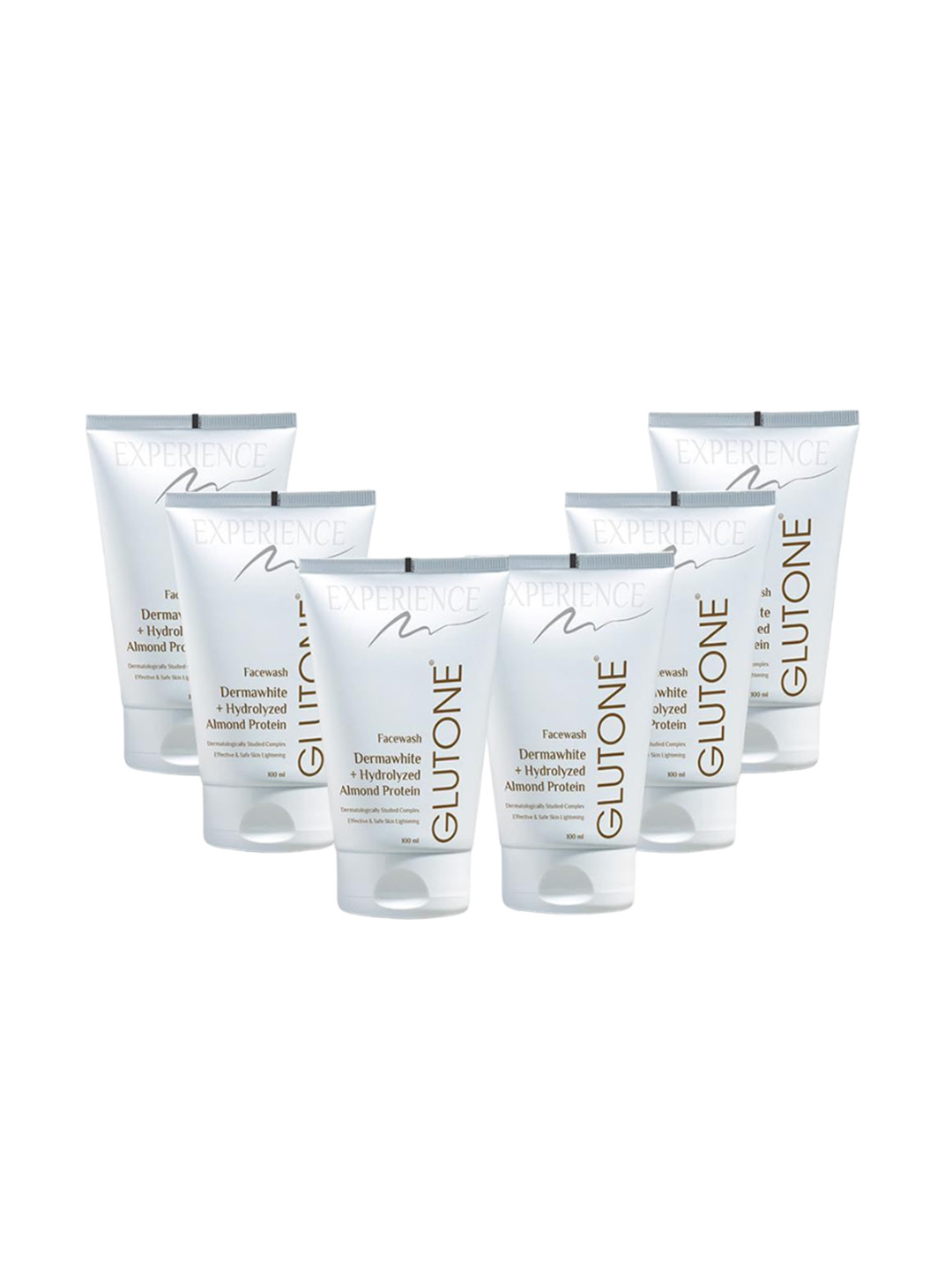 GLUTONE Set of 6 Dermawhite Hydrolyzed Almond Protein Face Wash - 100 ml each