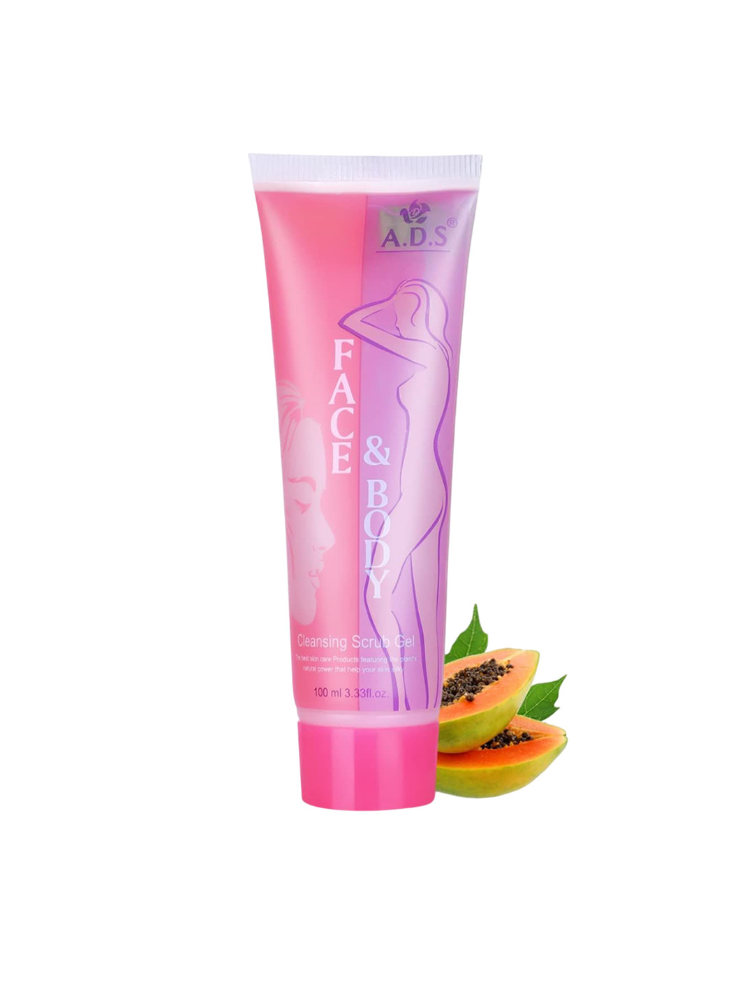 A.D.S Papaya Face & Body Cleansing Scrub Gel For Smooth & Soft Skin - 100ml