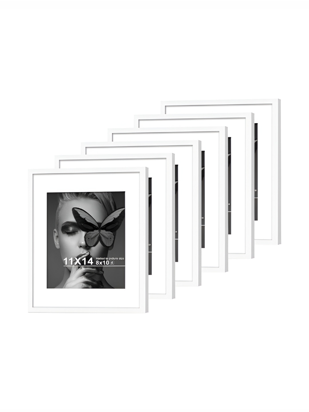 Art Street White Set of 6 Document Wall Photo Frame for Certificates & Home Decor
