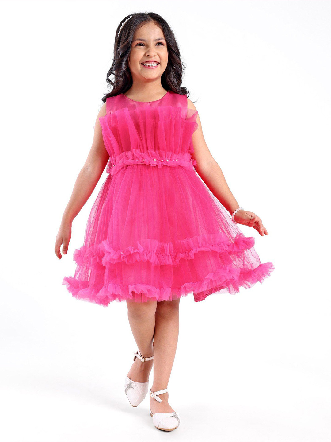 Mark & Mia Girls Party Wear Fit and Flare Frock