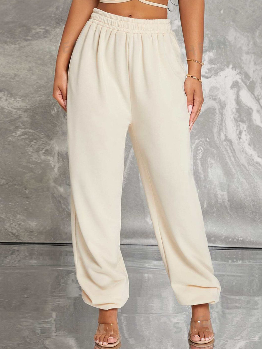 ADDICTED ATTIRE Women Original Loose Fit Cotton Easy Wash Joggers Trousers