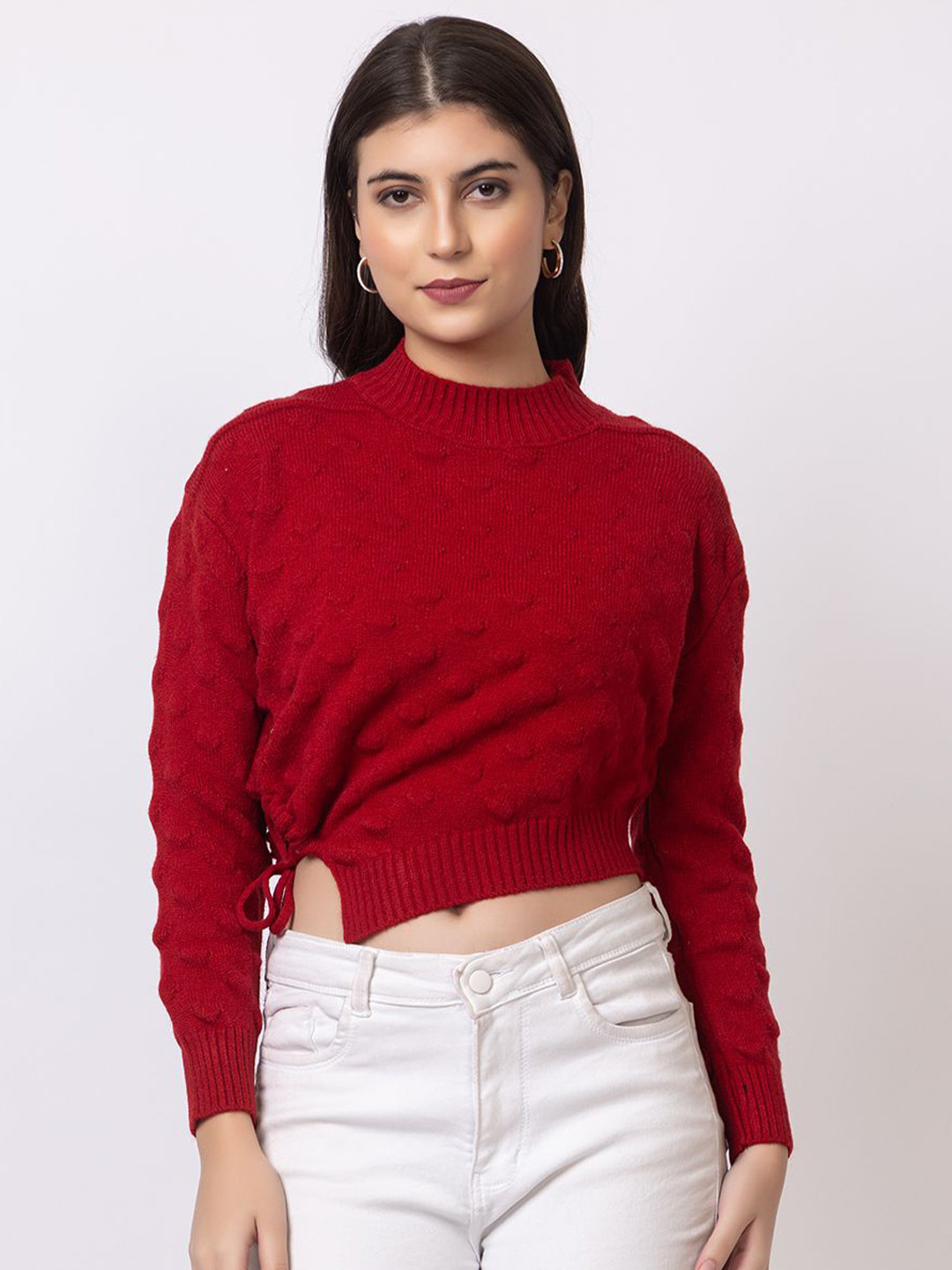 GFO Women Side Knot Woollen Pullover