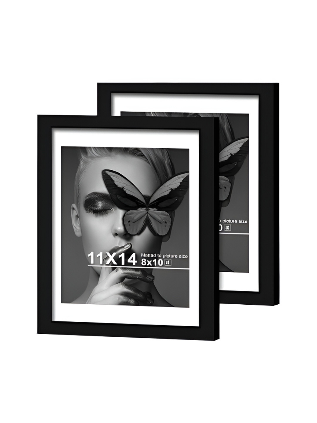 Art Street Black Set of 2 Wood Document Wall Photo Frames for Certificates & Home Decor