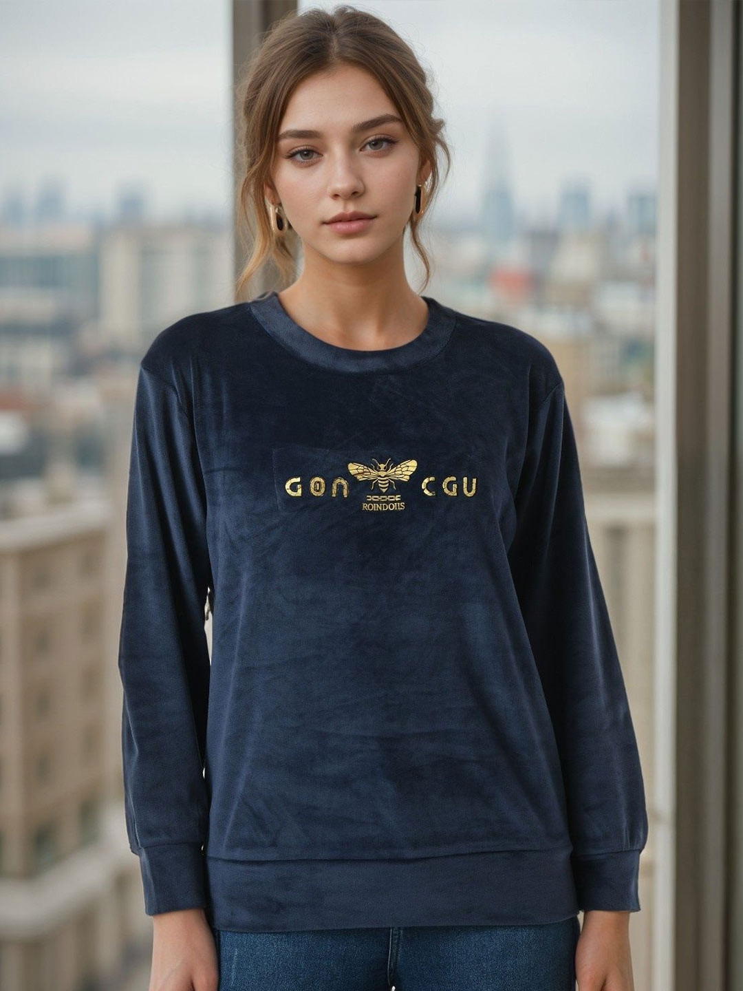 BAESD Women Velvet Sweatshirt