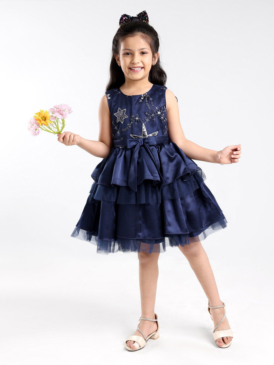 Mark & Mia Girls Embellished sequinned Detail Fit & Flare Dress