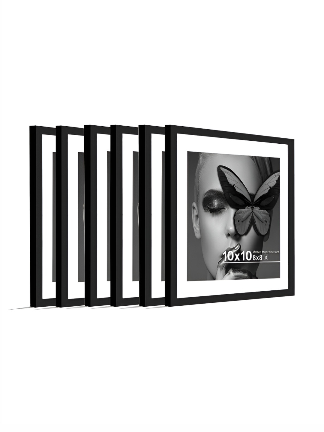 Art Street Black Set of 6 Wall Photo Frame for Certificates & Home Decor