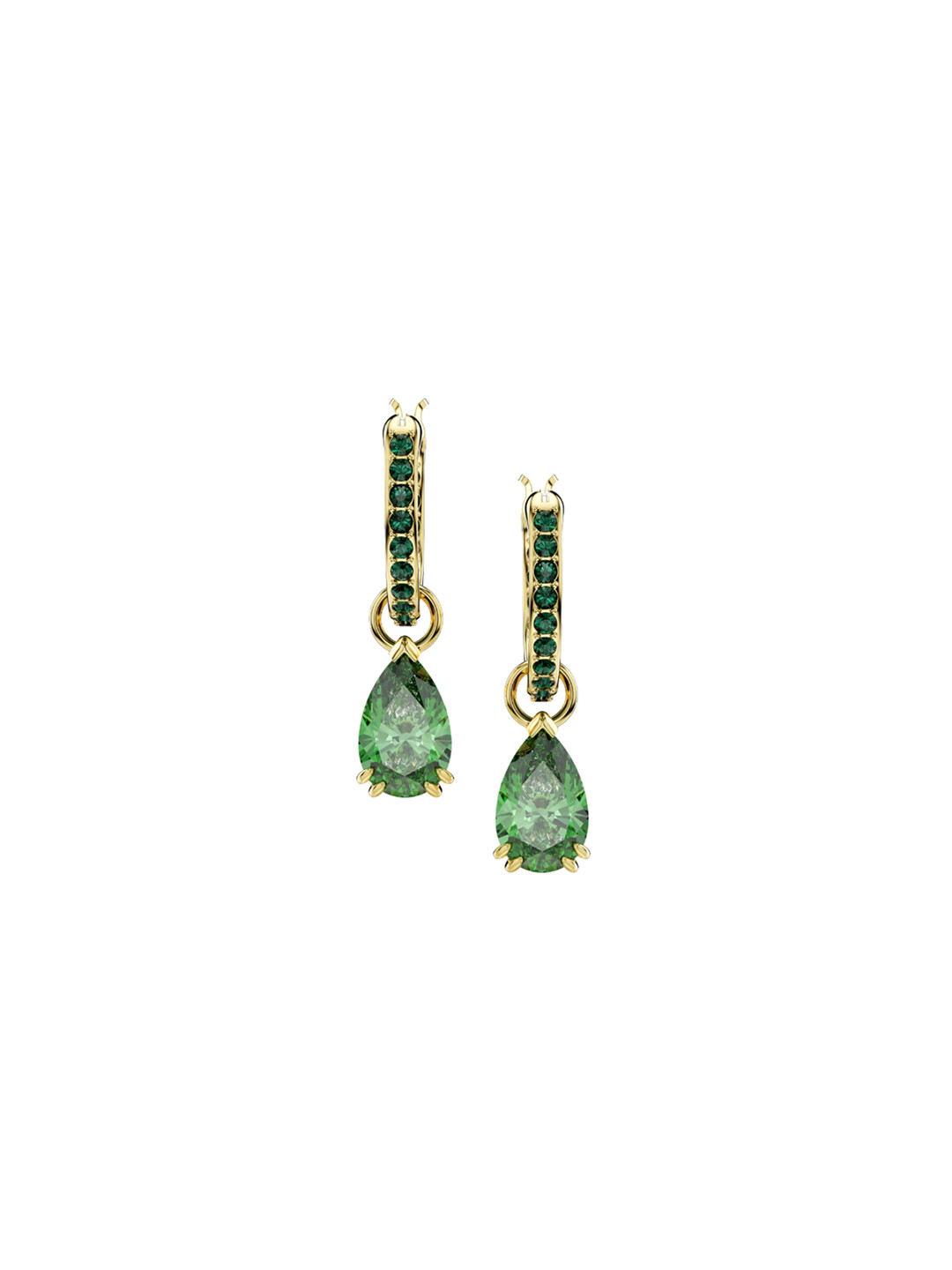 SWAROVSKI Gold-Plated Crystals Stone-Studded Hoop Earrings