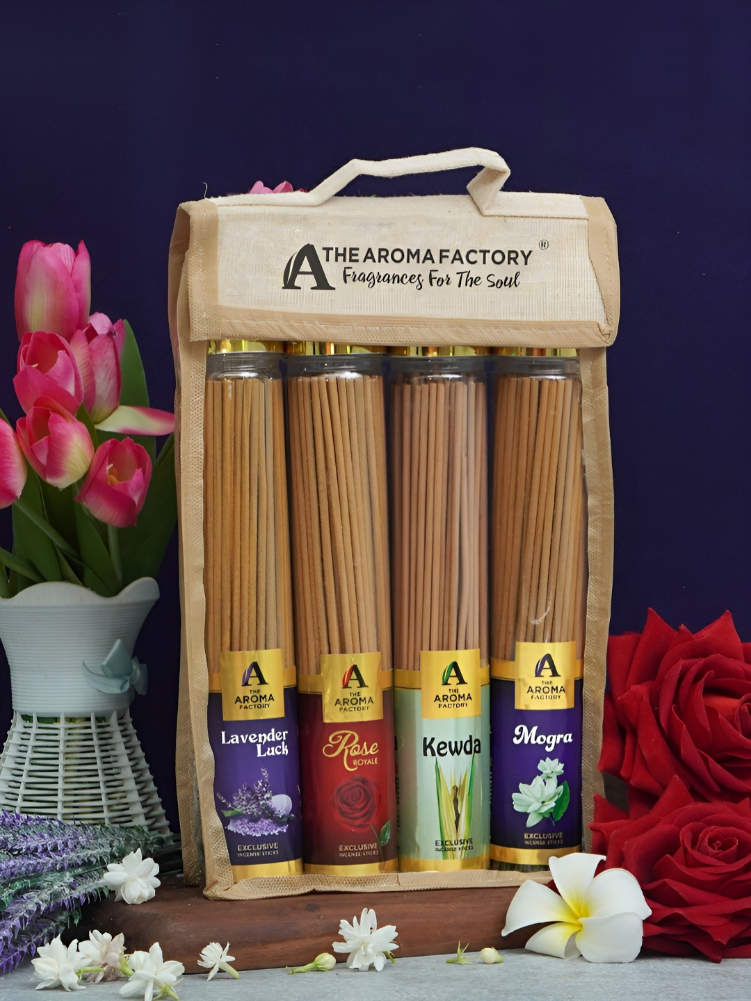 The Aroma Factory Brown 4 Pieces Pooja Incense Sticks