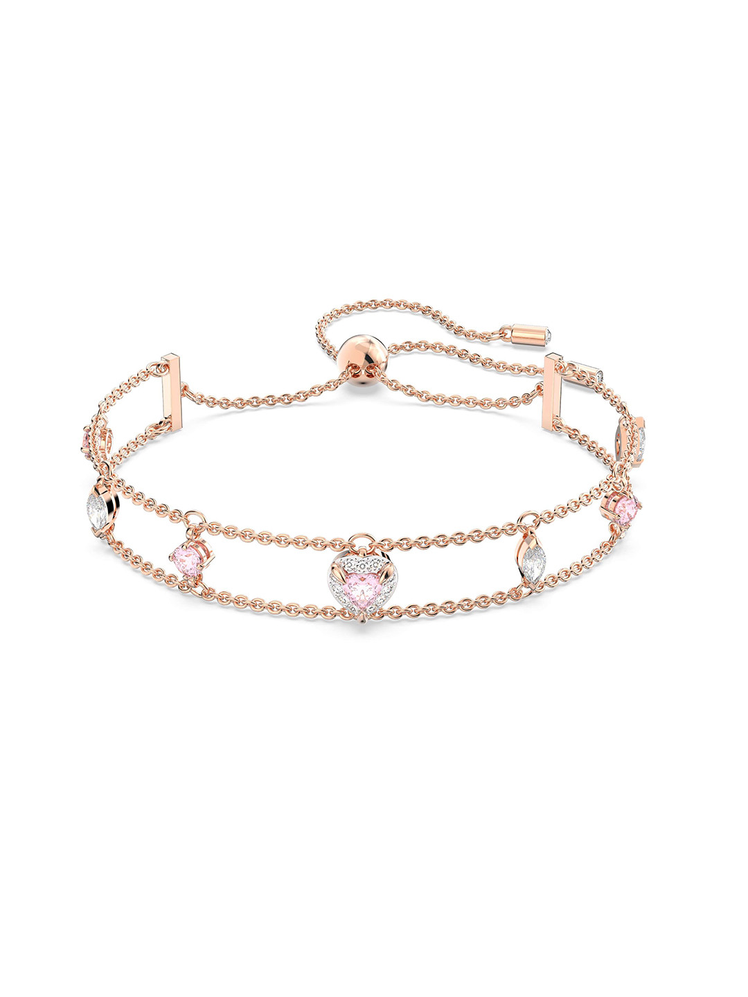 SWAROVSKI Crystals Rose Gold-Plated Bangle-Style Bracelet