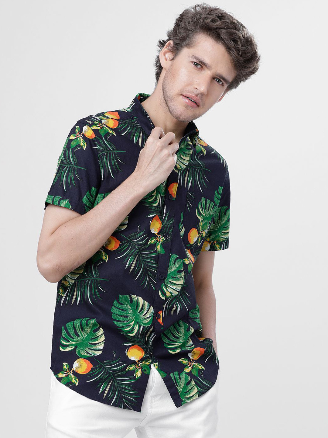 Highlander Men Slim Fit Floral Shirts