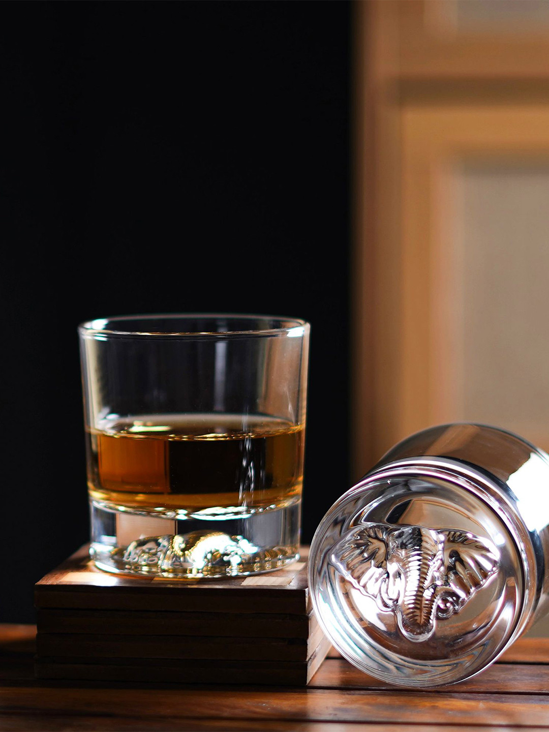 THE ARTMENT Unisex Set Of 6 WildSpirit Crystal Whiskey Glasses