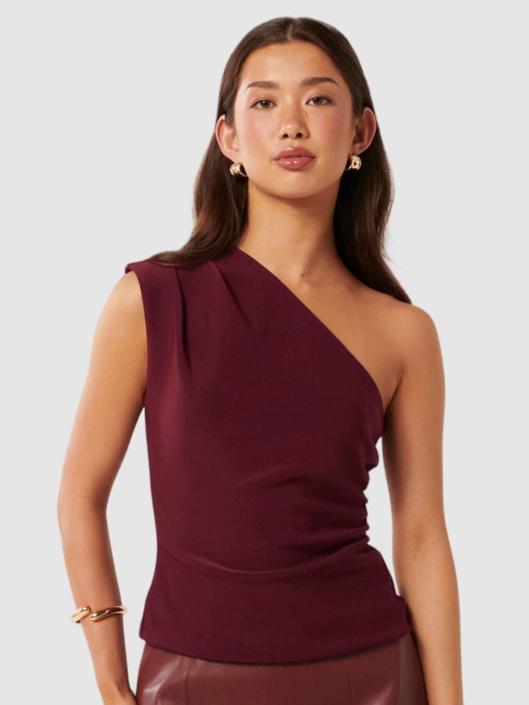 Forever New Women One Shoulder Fitted Top