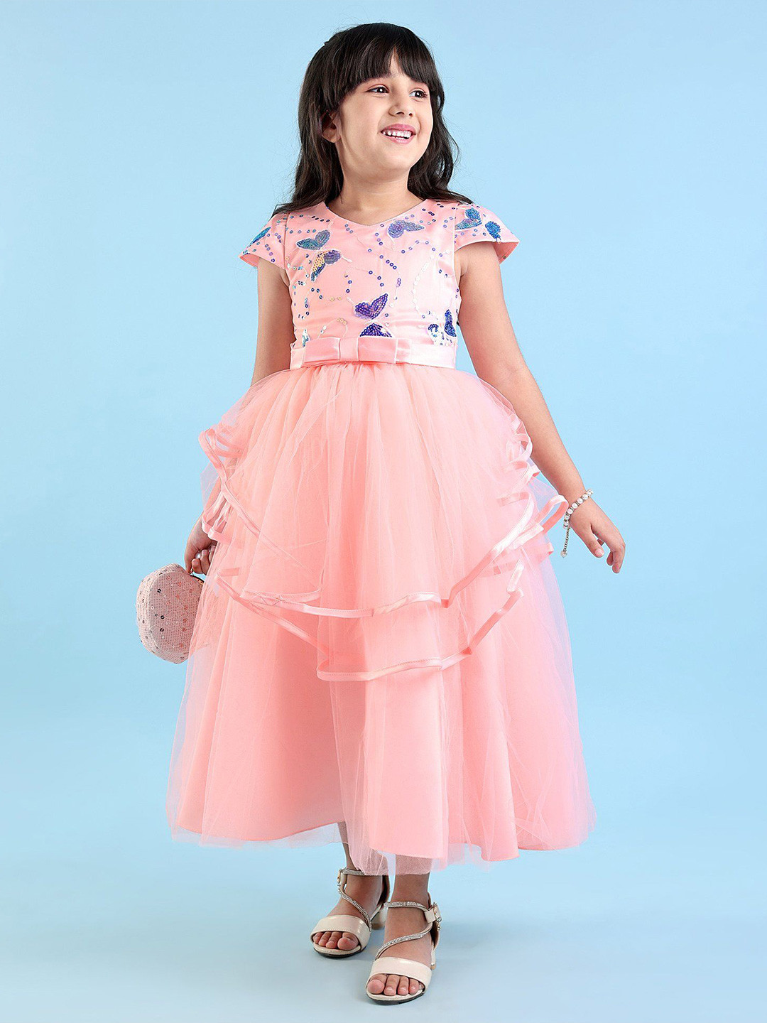 Mark & Mia Girls Solid Peplum Cotton Dress