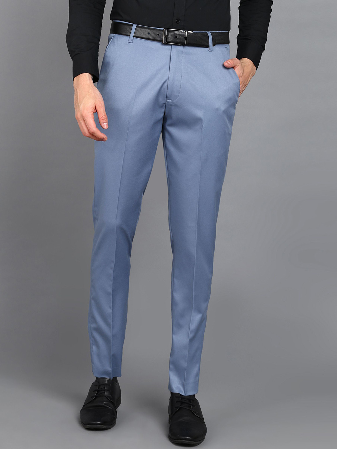 VEI SASTRE Plus Size Sky Blue Stretchable Formal Trouser