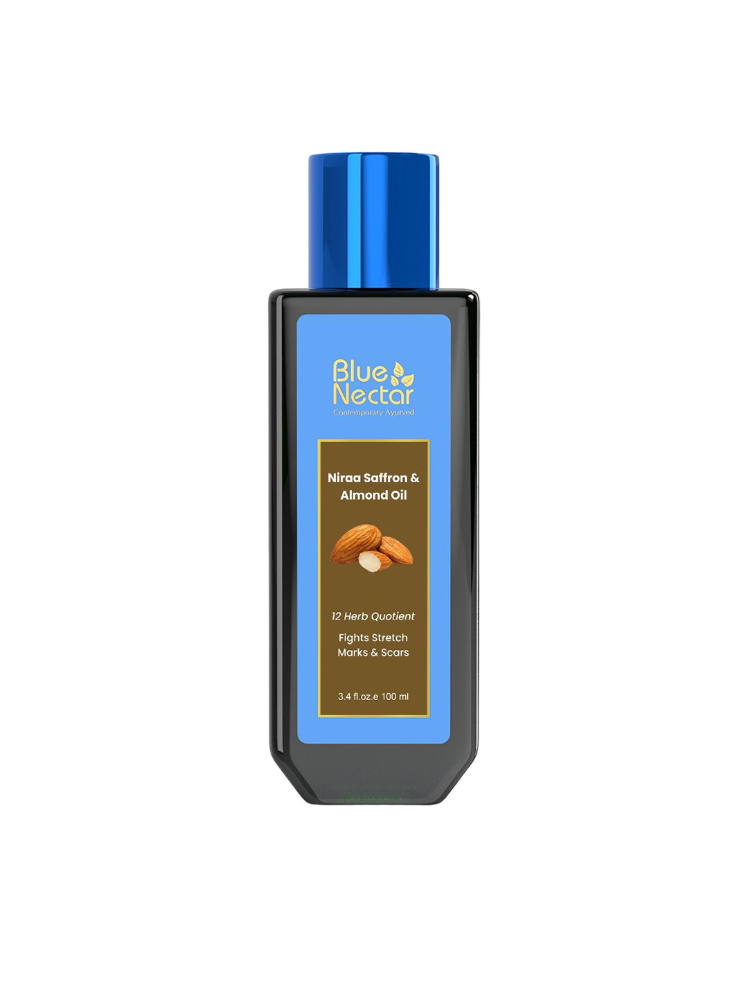 Blue Nectar Natural Stretch Mark Body Oil With Almond - 100ml