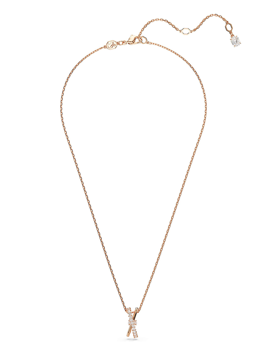 SWAROVSKI Rose Gold-Plated Hyperbola Pendant With Chain