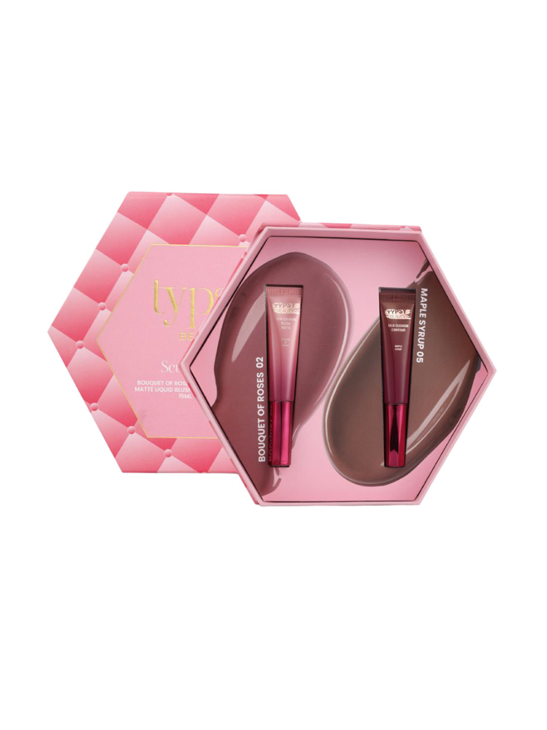 Typsy Beauty Set Of Sculpt & Glow Silk Cushion Blush & Contour - 15ml Each