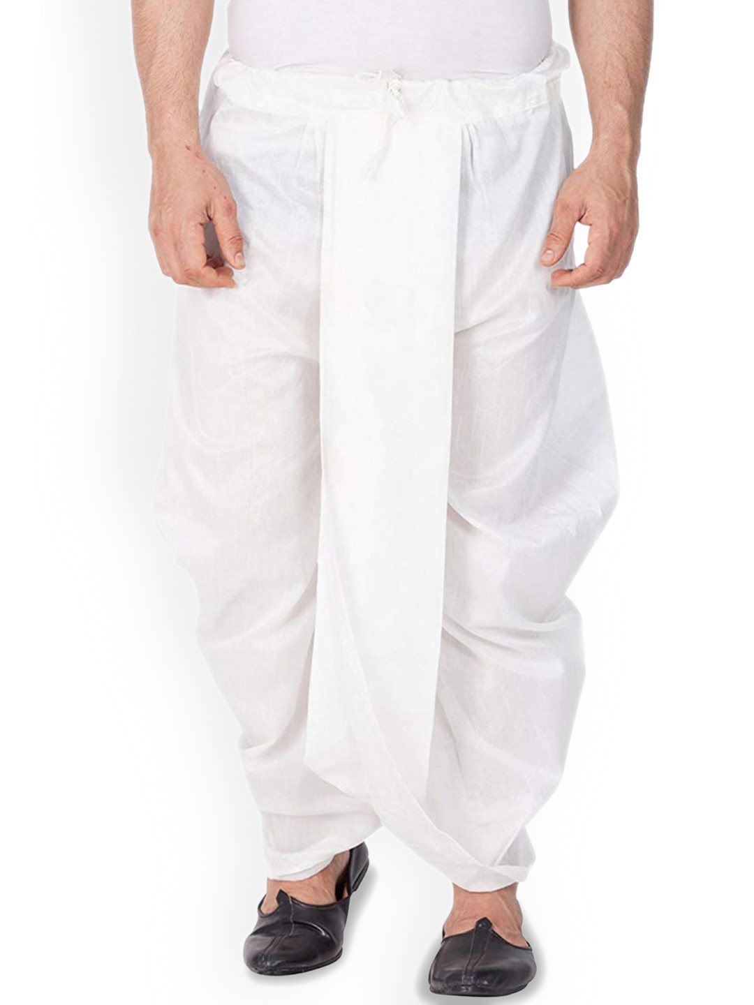 FANZI Men Cotton Solid Drawstring Dhoti Pant