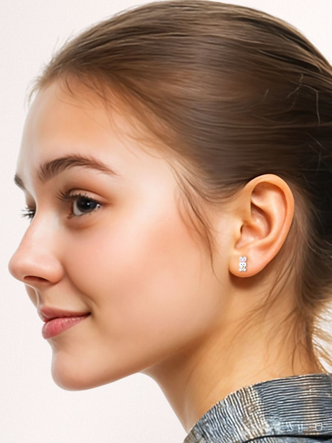 HighSpark 925 Sterling Silver Rabbit Studs Earrings