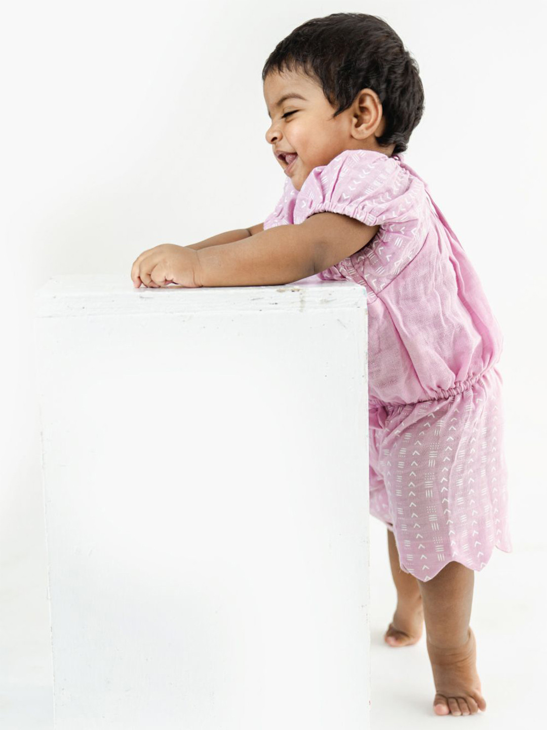 A Toddler Thing Girls Printed Organic Cotton Top With Shorts