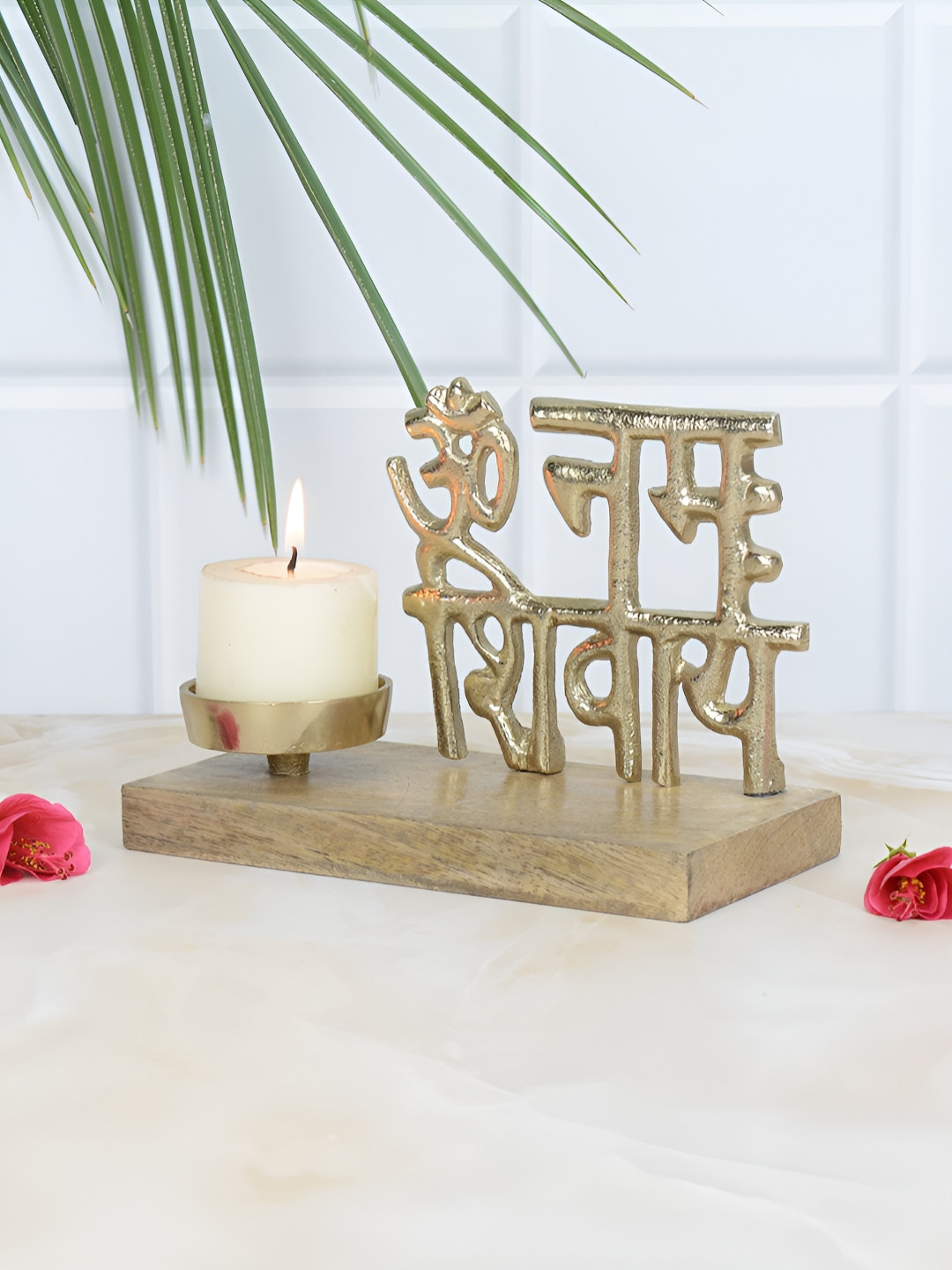 Maison Modern Gold-Toned Om Festive Candle Holder
