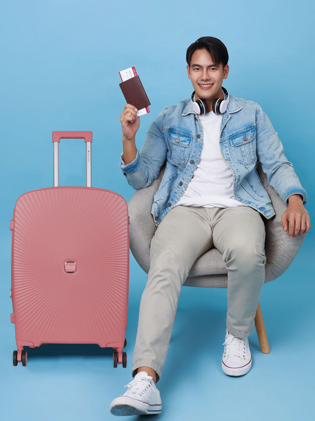 Polo Class Unisex Crown Series Textured Hard-Sided Medium Trolley Bag