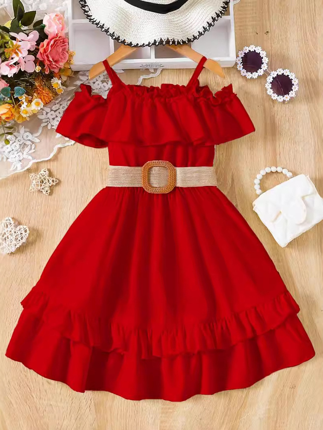 Xsole Off-Shoulder Fit & Flare Dress