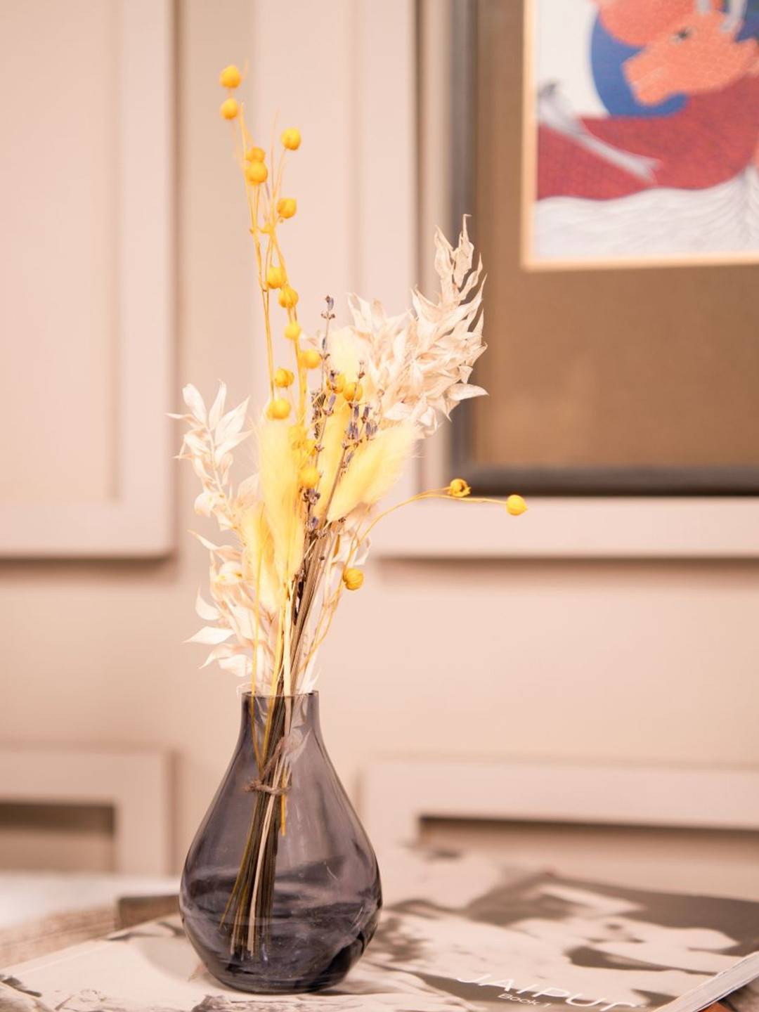 ArteCasa Indigo Blue Elegance Glass Vase