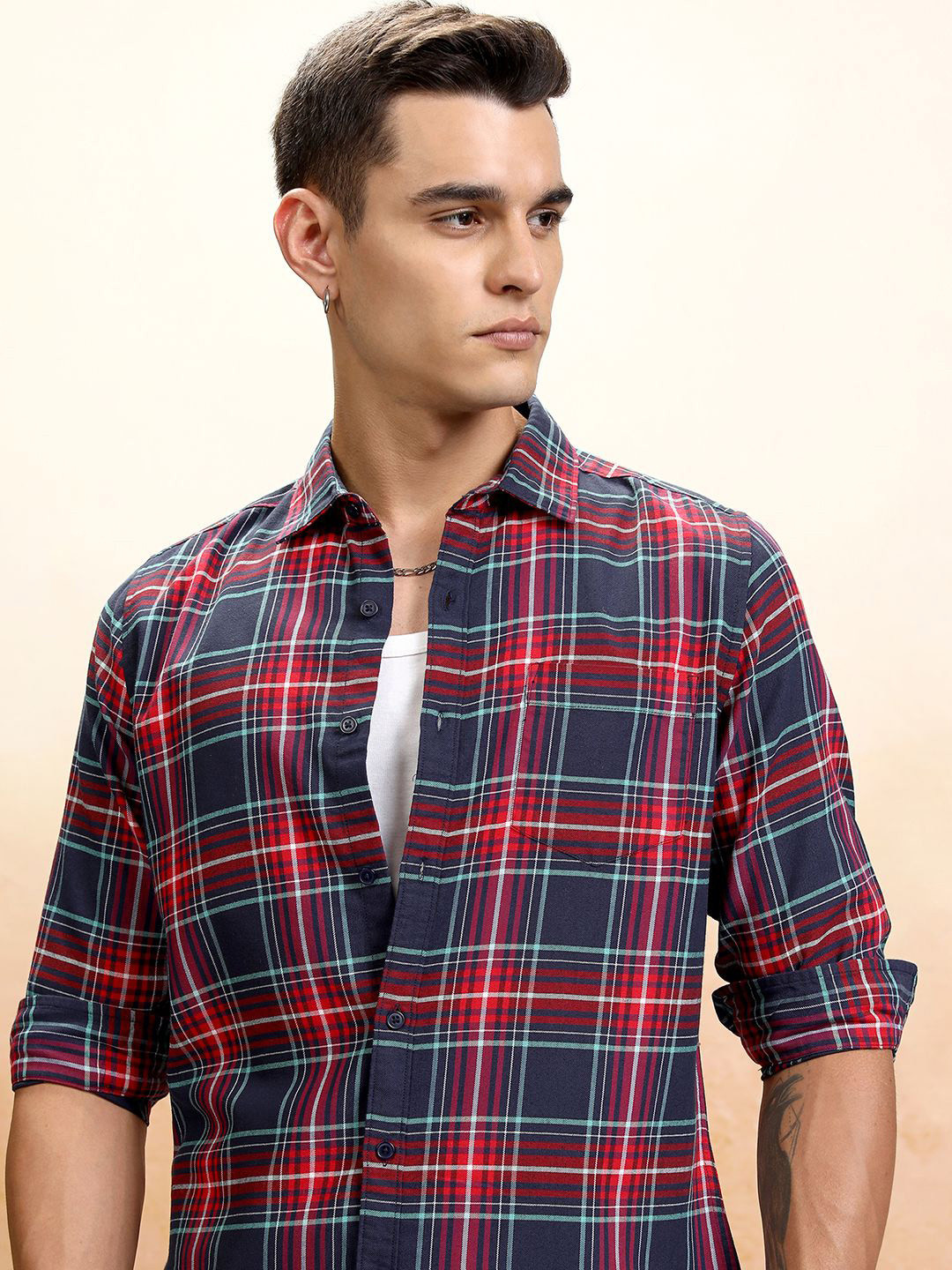 Highlander Men Checked Casual Shirt