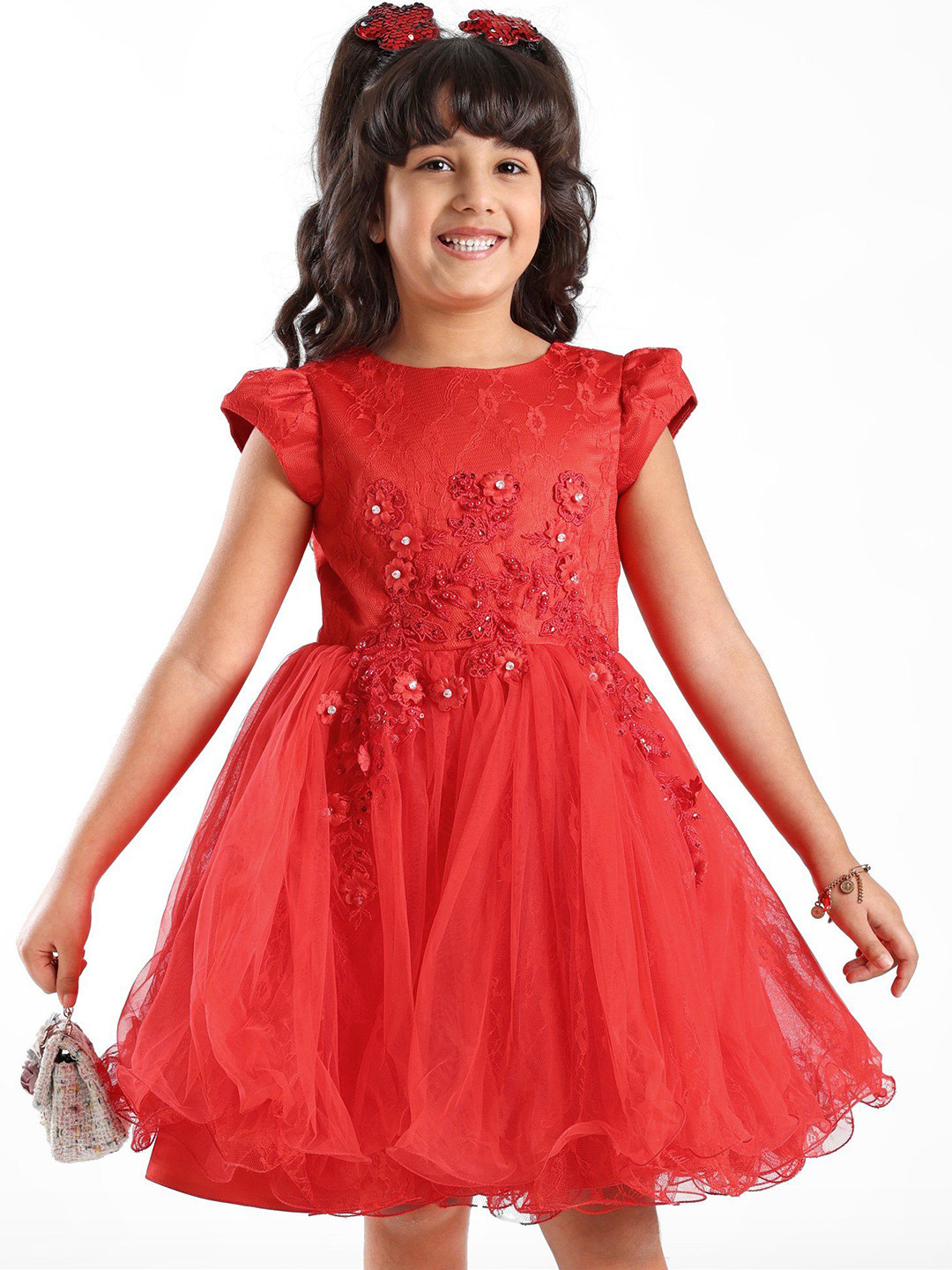 Mark & Mia Girls Round Neck Fit & Flare Dress