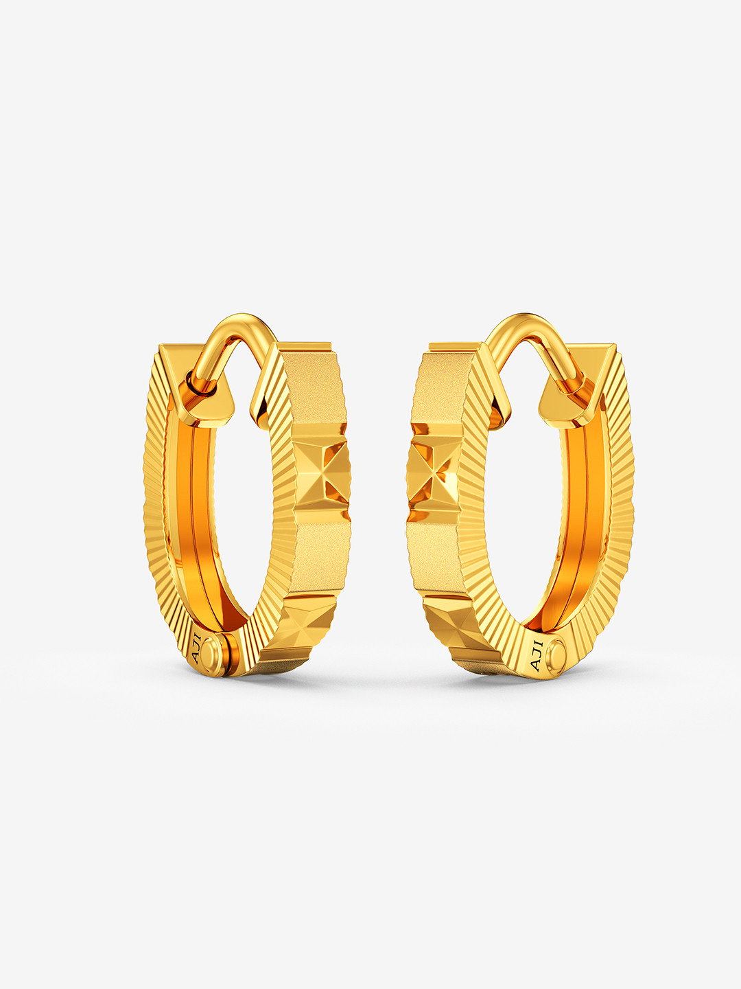 Joyalukkas 22Kt Yellow Gold Earrings-1.93 gm