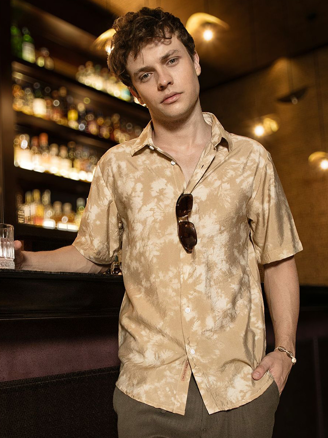 CAHOOT Men Relaxed Fit Tie and Dye Casual Shirt