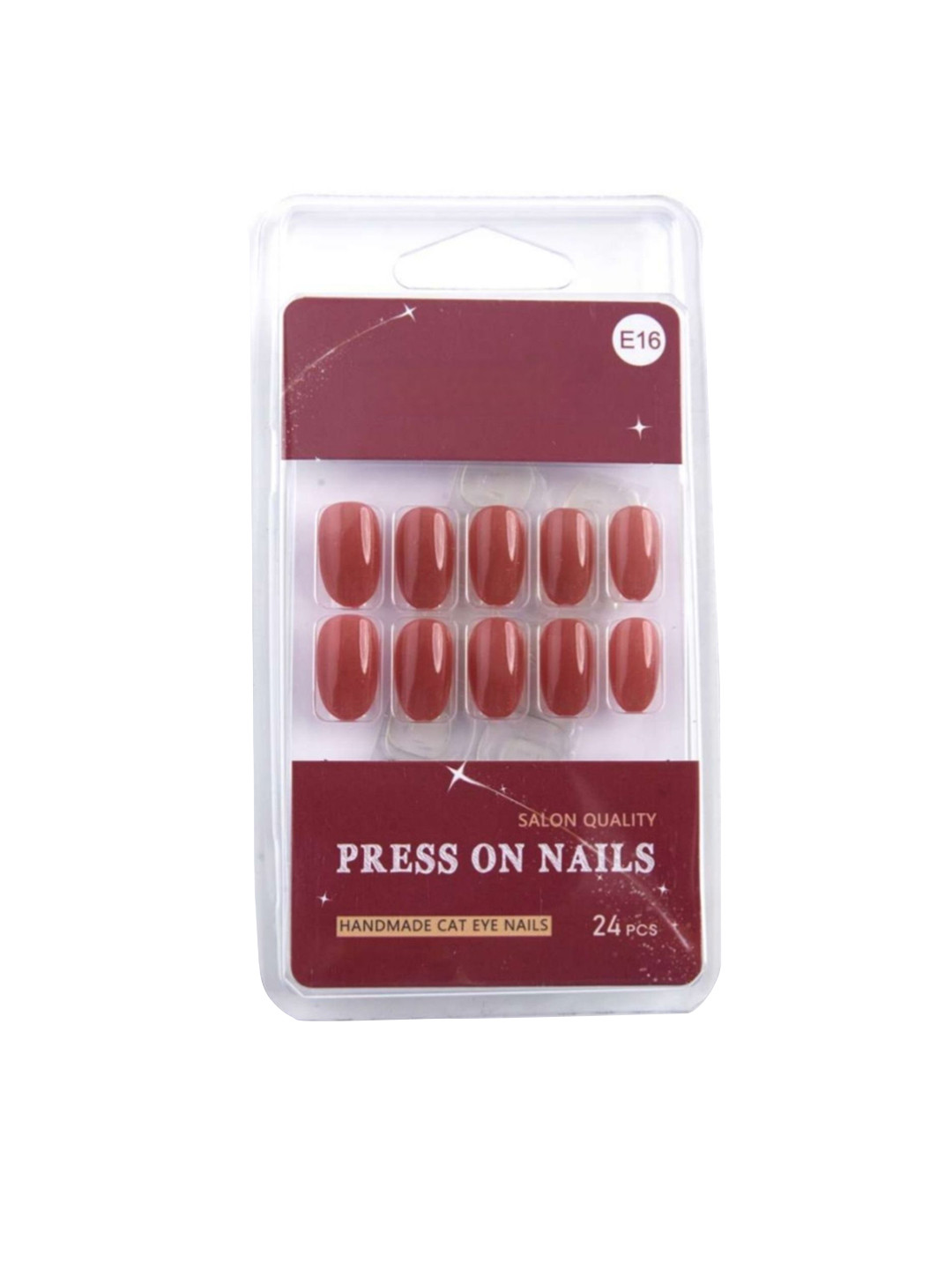 RANORE Cat Eye 24-Pcs Press-On Nails - E16 Red