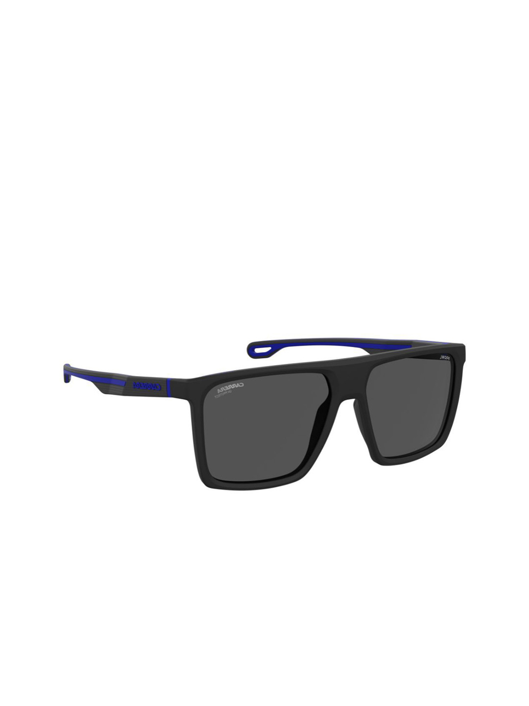 Carrera Men Rectangle Sunglasses with UV Protected Lens 2071570VK58IR-Matte Black Blue