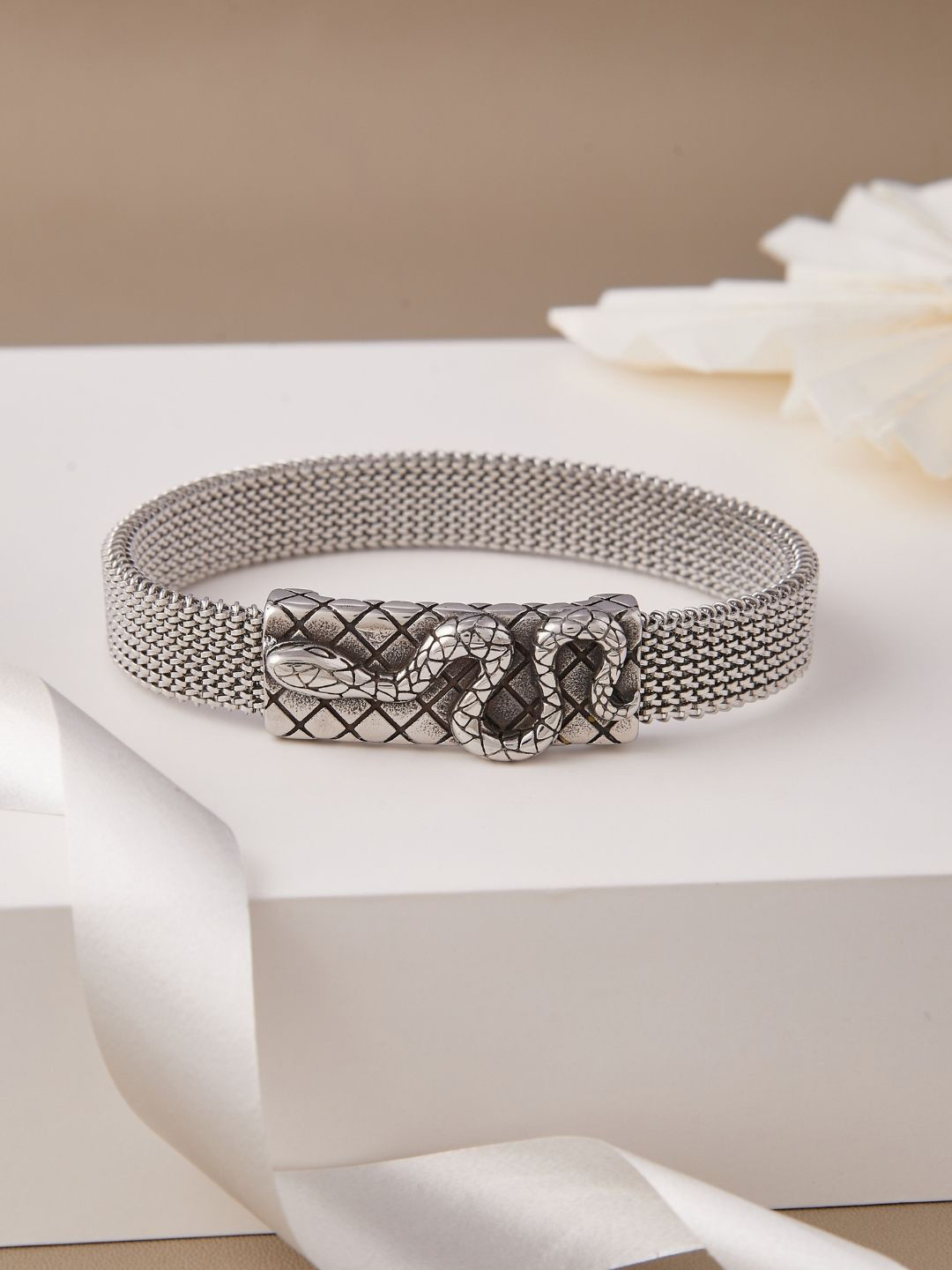PYLON Men Stainless Steel Link Bracelet