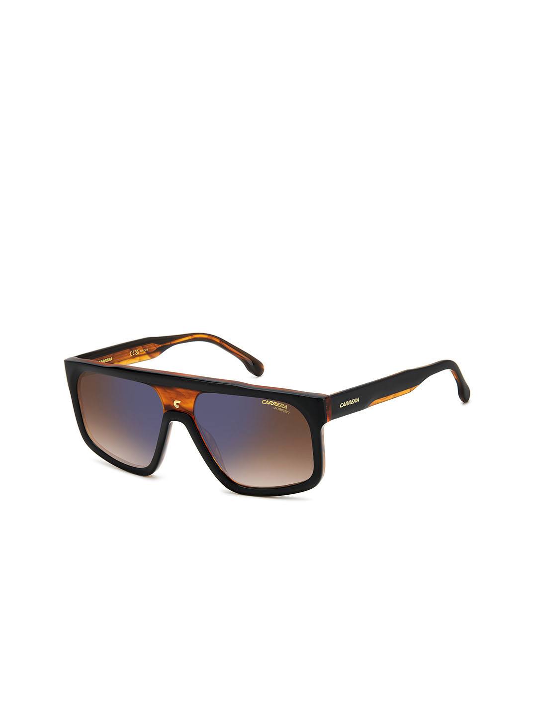 Carrera Unisex Aviator  Sunglasses with UV Protected Lens 20630137N59A8-BLACK HORN