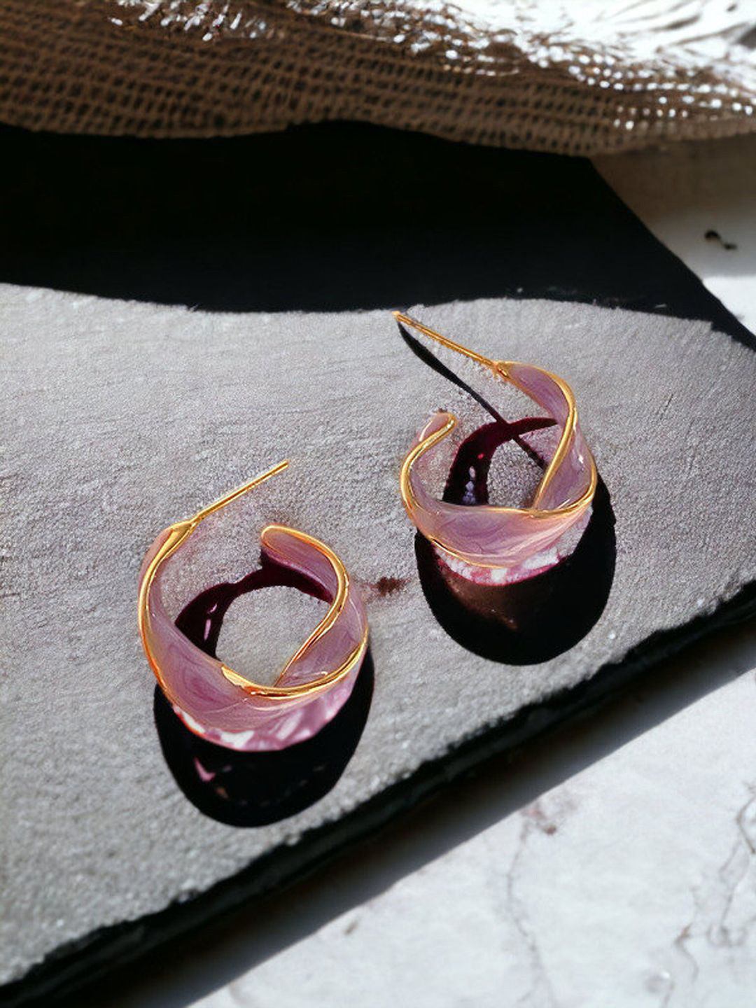 styledose Sterling Silver Classic Antique Half Hoop Earrings