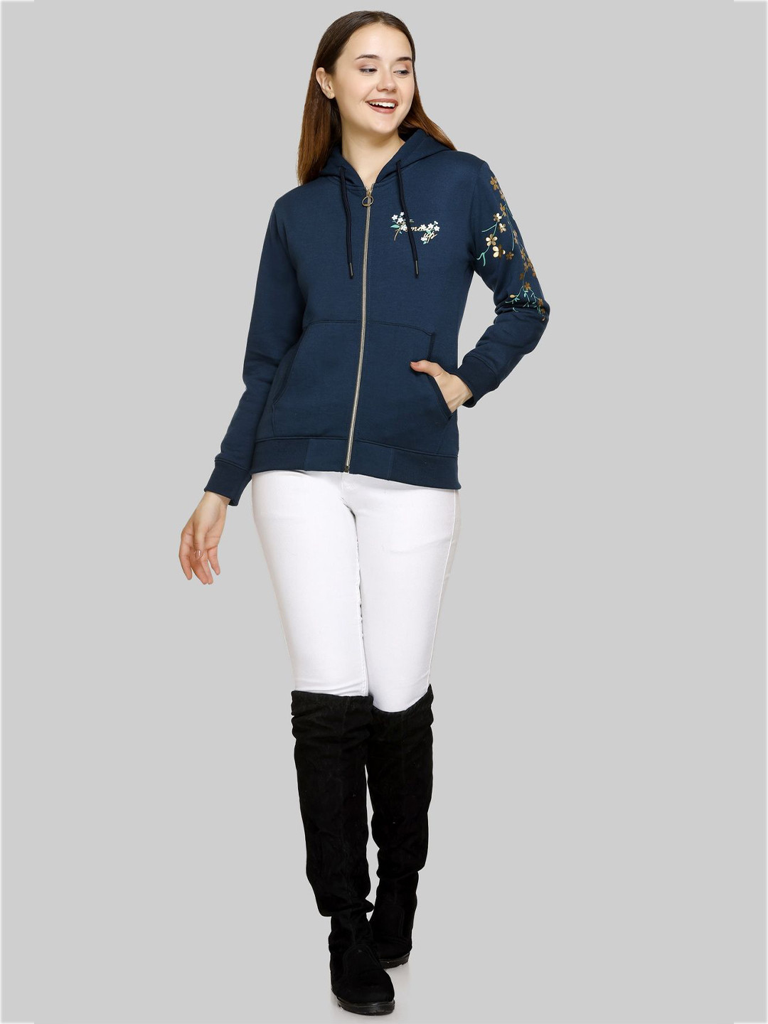 Pink Marie Women Hooded Sweatshirt