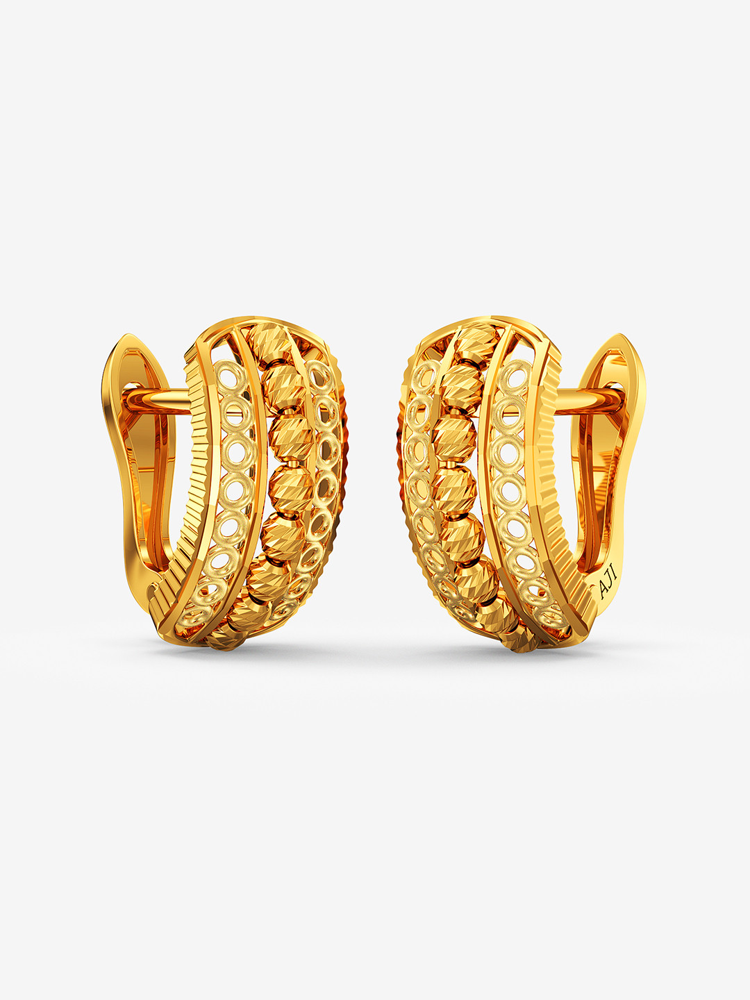 Joyalukkas Yellow Gold 22 Kt Gold Earrings