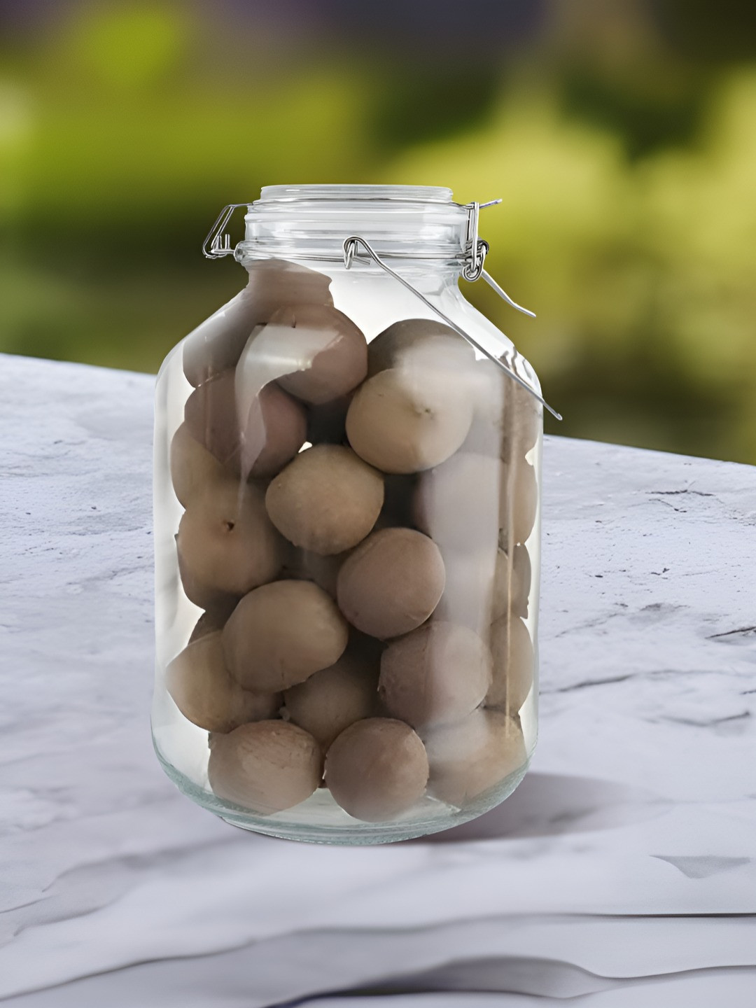 Umai Transparent Glass Air Tight Clip-On Canister-4.9L