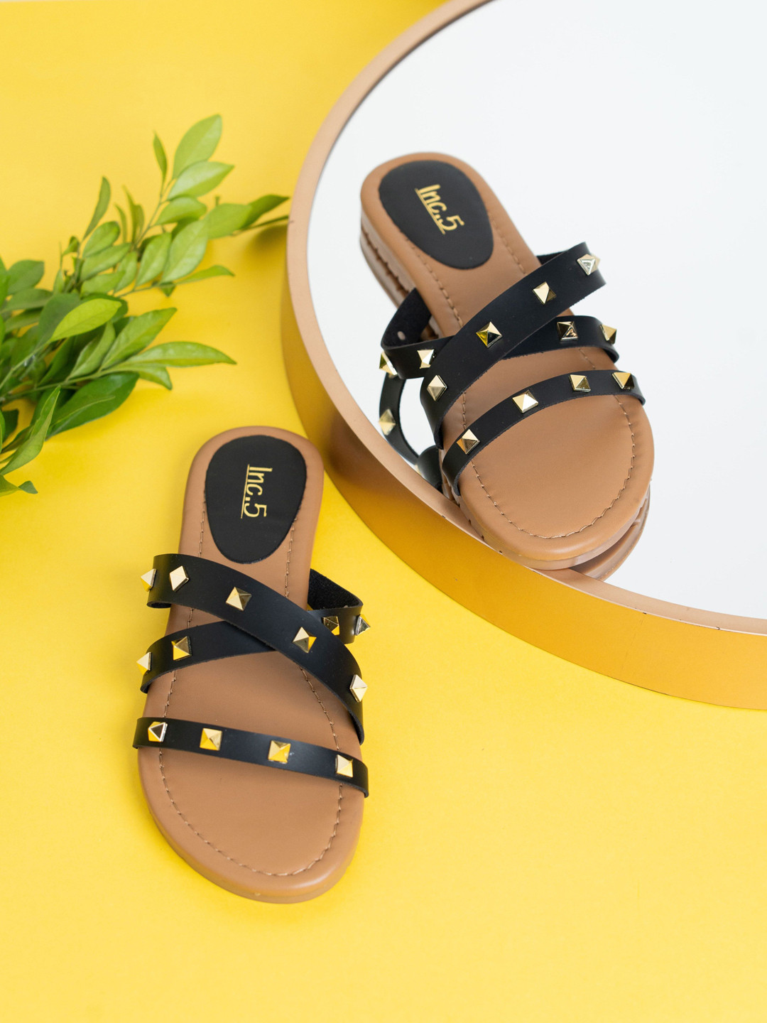 Inc 5 Women Striped Western - Embellished Fashion Flats