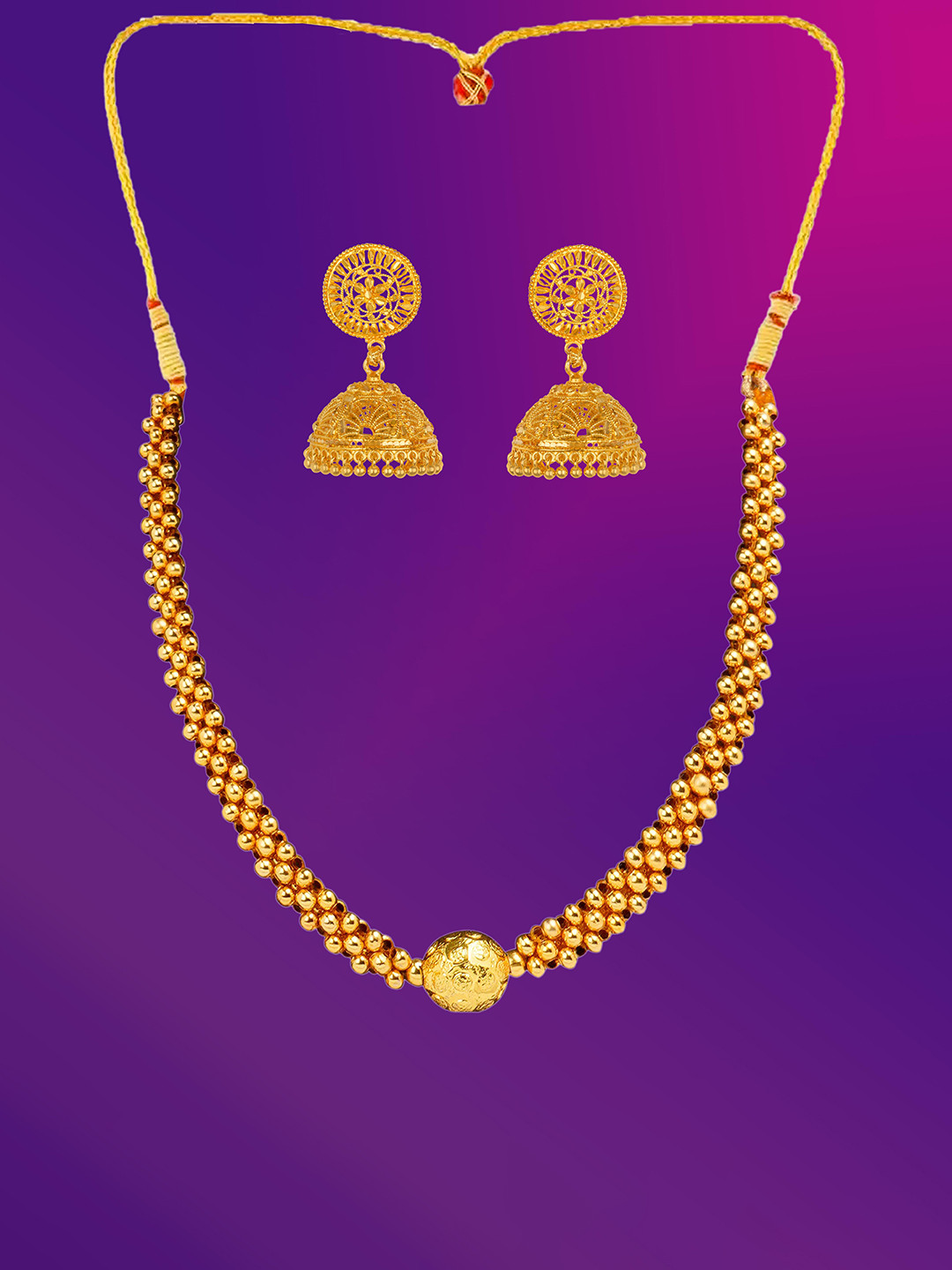 Lila Gold-Plated Antique Jewellery Set